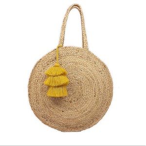 Bee & Willow Hand Braided Jute Tote in Natural Purse